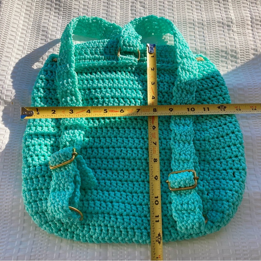 Crocheted Drawstring Backpack - image 3